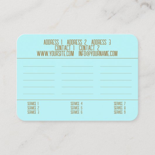 JOY - VISITEKAARTJE CONTACTKAARTJE (Achterkant)