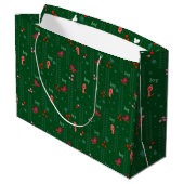 Joy vogels Kerst groen Groot Cadeauzakje (Achterkant Gekanteld)