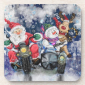 Joy - Vrolijk kerstfeest Bier Onderzetter (Voorkant)