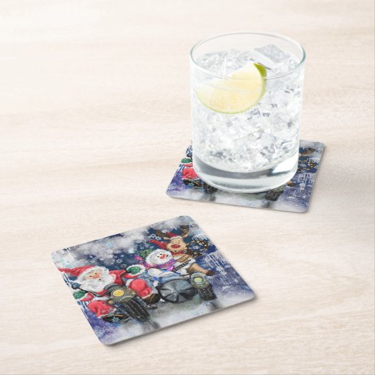 Joy - Vrolijk kerstfeest Kartonnen Onderzetters (Insitu)