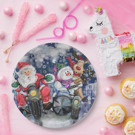 Joy - Vrolijk kerstfeest Papieren Bordje (Feest)