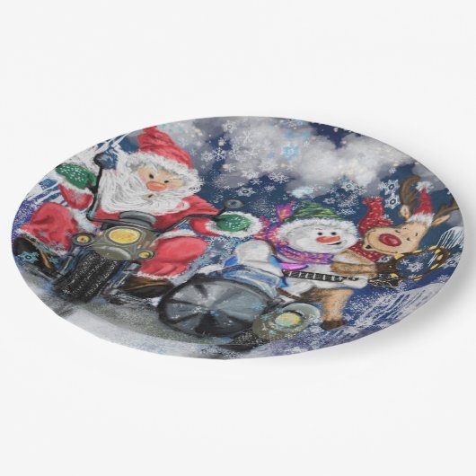 Joy - Vrolijk kerstfeest Papieren Bordje (Gekanteld)