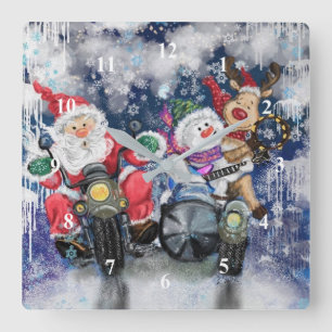 Joy - Vrolijk kerstfeest Vierkante Klok
