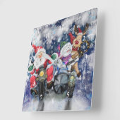 Joy - Vrolijk kerstfeest Vierkante Klok (Hoek)