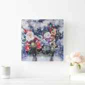 Joy - Vrolijk kerstfeest Vierkante Klok (Huis)