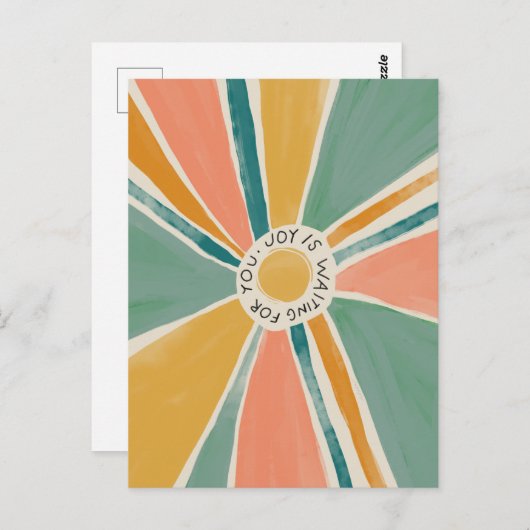 Joy wacht op je - inspirerend postkaart (Voorkant / Achterkant)