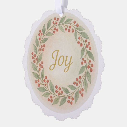 “Joy” Watercolor Christmas Ornament (Links)
