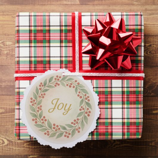 “Joy” Watercolor Christmas Ornament (Insitu (Geschenk))