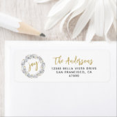 Joy Waterverf Botanische krans retouradres Etiket (Insitu)