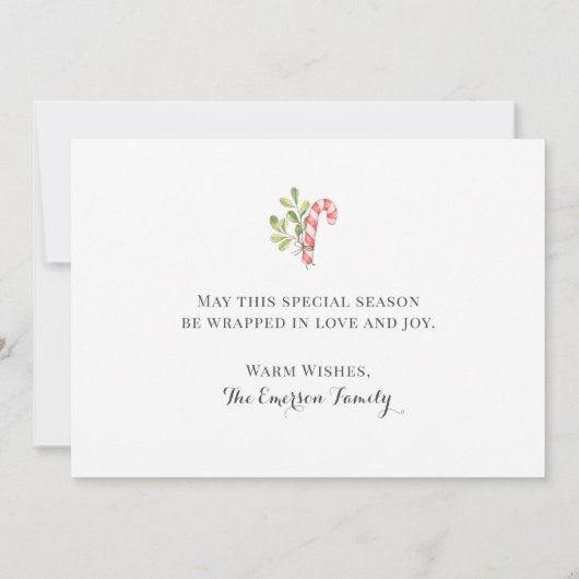 Joy Waterverf Candy Canes en Wreath Greenery (Achterkant)
