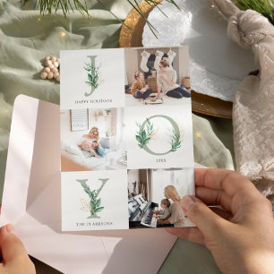 JOY Waterverf Floral Flat Holiday Kaart