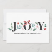 JOY Waterverf Holiday Foliage and Flowers Feestdagenkaart (Voorkant)