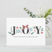 JOY Waterverf Holiday Foliage and Flowers Feestdagenkaart (Staand voorkant)