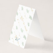 JOY Waterverf Monogram Folded Photo Gift Labels Kaart (Achterkant)