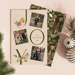 Joy Waterverf Woodsy Mushrooms 3 Fotocollage Feestdagenkaart