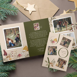 Joy Waterverf Woodsy Mushrooms Fotogalerij Drieluik Wenskaart