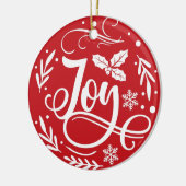 JOY | Wens je een heel prettig kerstfeest Keramisch Ornament (Links)