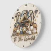 Joy Wereld Kerststal Hout Grote Klok (Hoek)