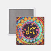 Joy Whimsical Kleurrijke Inspirerend Plezier Trend Magneet (Voorkant / Achterkant)