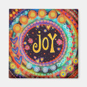 Joy Whimsical Kleurrijke Inspirerend Plezier Trend Magneet (Voorkant)