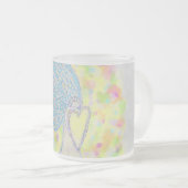 Joy White Guardian Angel Art Frosted Cup Matglas Koffiemok (Voorkant rechts)