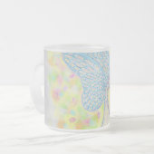Joy White Guardian Angel Art Frosted Cup Matglas Koffiemok (Voorkant links)