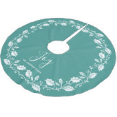 Joy White Holly Blauwgroen Kerstmis Kerstboom Rok (Gekanteld)