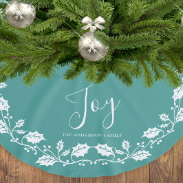 Joy White Holly Blauwgroen Kerstmis Kerstboom Rok