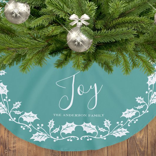 Joy White Holly Blauwgroen Kerstmis Kerstboom Rok