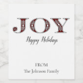 JOY Wijnlabels Wijn Etiket (Enkel label)