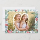 JOY Winter Foliage 2 Foto Waterverf Feestdagenkaart (Achterkant)