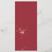 JOY Winter Poinsettia Floral Gold Menu Cards (Achterkant)