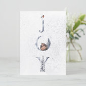 Joy Winter Woodland Animal Kerstfeestdag Feestdagenkaart (Staand voorkant)