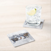 Joy Woodland Dier Winter Sneeuwvakantie Kartonnen Onderzetters (Insitu)