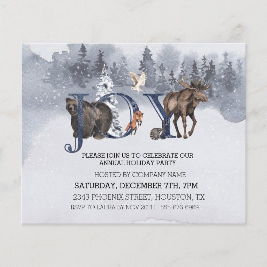 JOY Woodland kerstfeestay Company Corporate I Flyer (Voorkant)