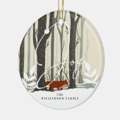 Joy Woodland Winter Wonderland Forest Fox Fox Keramisch Ornament (Links)