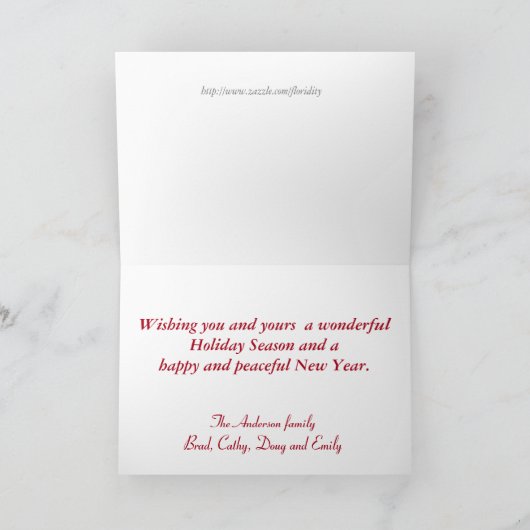 JOY Word Art in Fuchsia Roze en Blauwgroen Groen Feestdagen Kaart (Binnen)