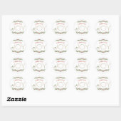 Joy Word Kerstmis Holly Festive Simple Modern Ronde Sticker (Vel)