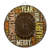 JOY Wordcloud Kerstmis Dartbord (Voorkant)