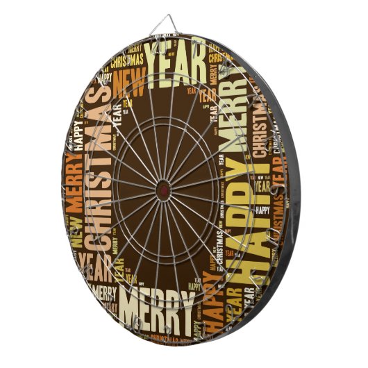 JOY Wordcloud Kerstmis Dartbord (Voorkant Rechts)