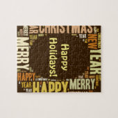 JOY Wordcloud Kerstmis Legpuzzel (Horizontaal)