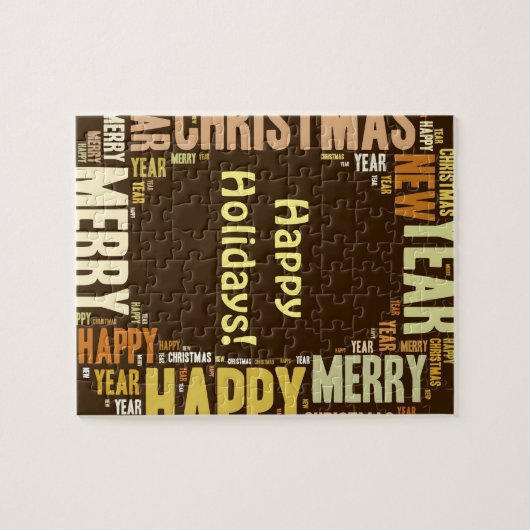 JOY Wordcloud Kerstmis Legpuzzel (Horizontaal)