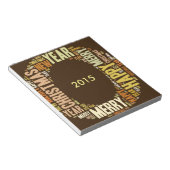 JOY Wordcloud Kerstmis Notitieblok (Schuin)