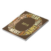 JOY Wordcloud Kerstmis Notitieblok (Linkerzijde)