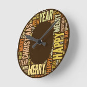JOY Wordcloud Kerstmis Ronde Klok (Hoek)
