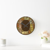 JOY Wordcloud Kerstmis Ronde Klok (Huis)