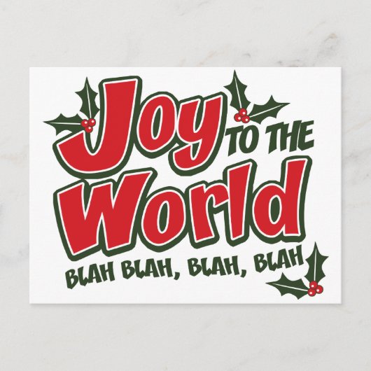 Joy World Blah Blah Briefkaart (Voorkant)