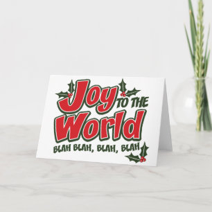 Joy World Blah Blah Wenskaart (licht) Feestdagen Kaart