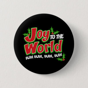 Joy World Blah Round Button (donker)