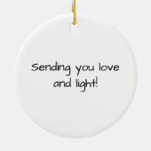 Joy World Elegant Blue Glitter Geode Keramisch Ornament (Achterkant)